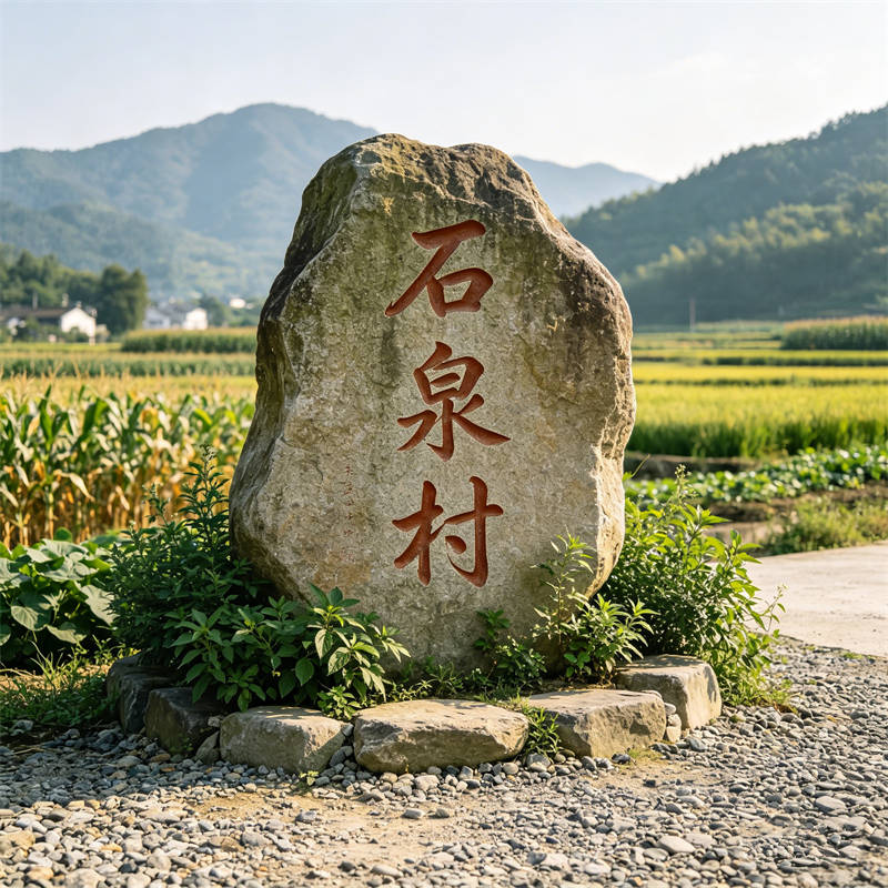 乡镇入口标识石案例案例实拍图
