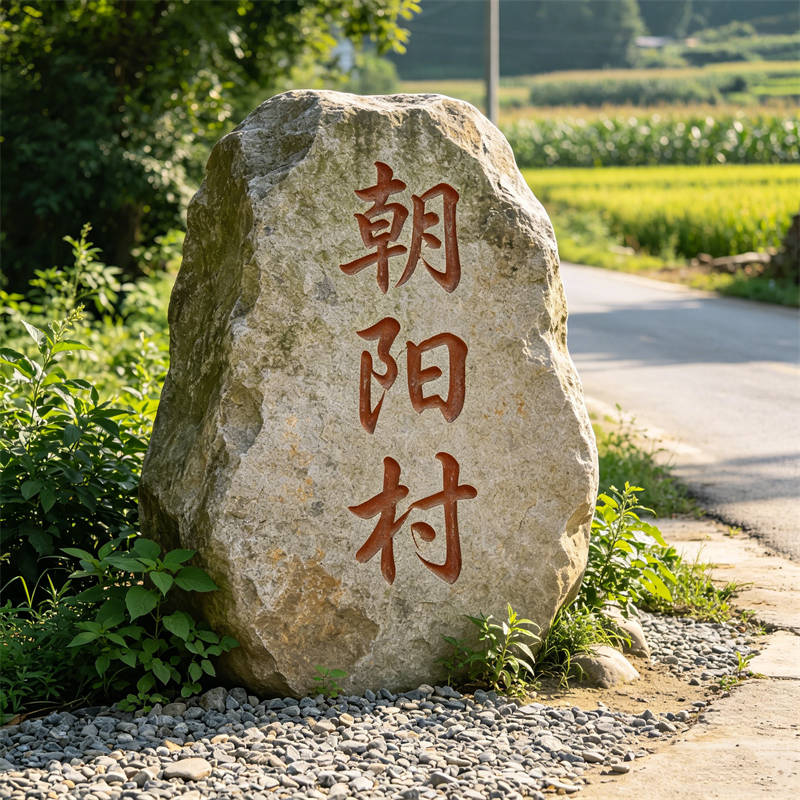 新农村建设村牌石案例