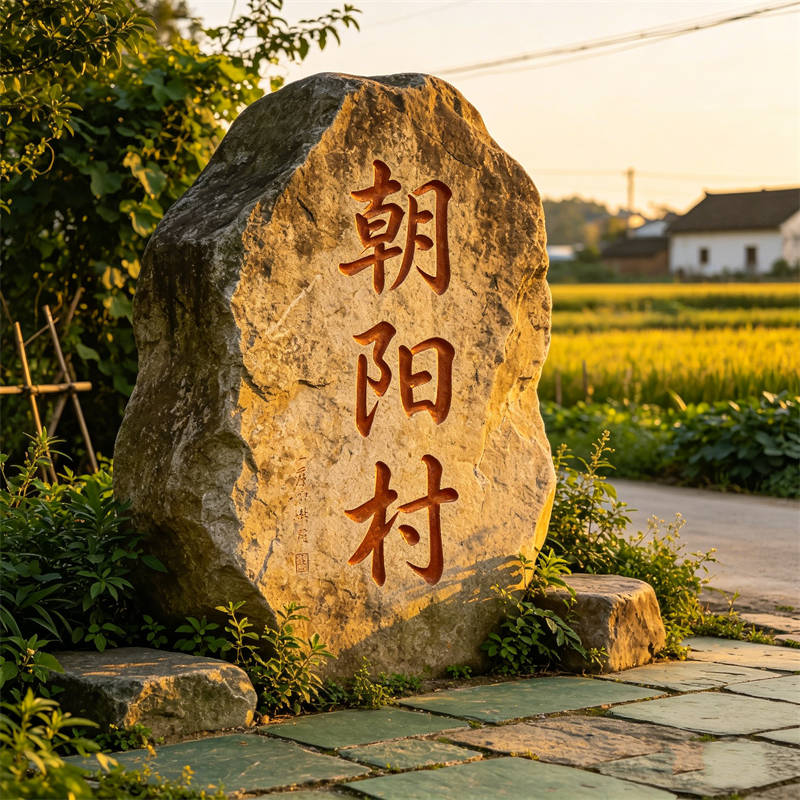 美丽乡村入口景观石案例