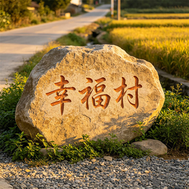 道路节点地名石案例案例实拍图