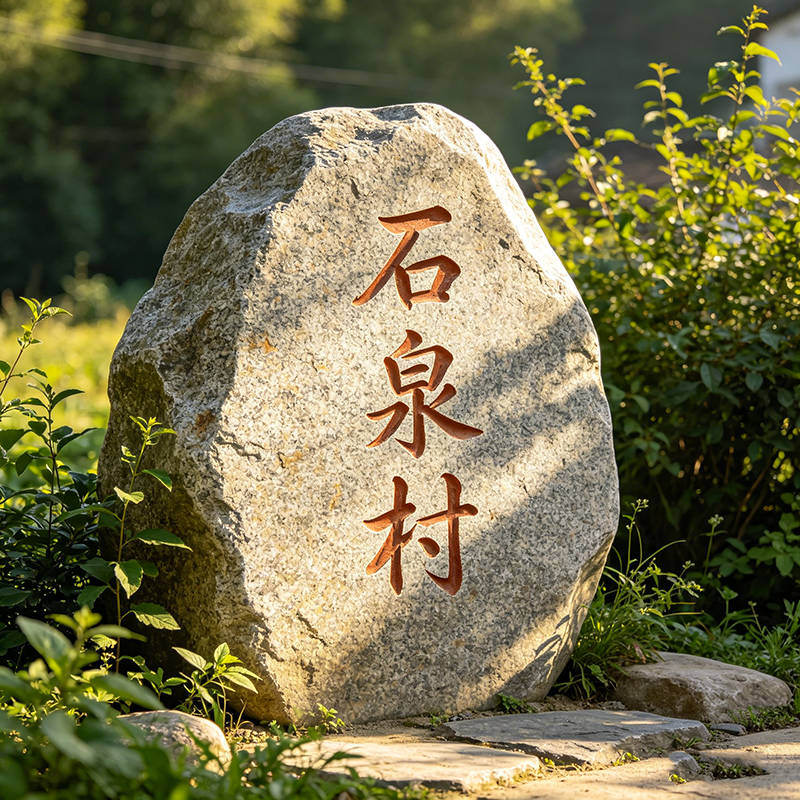 乡村振兴主题村牌石