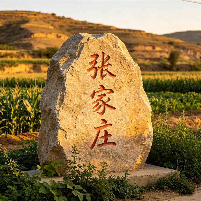 新农村建设村牌石