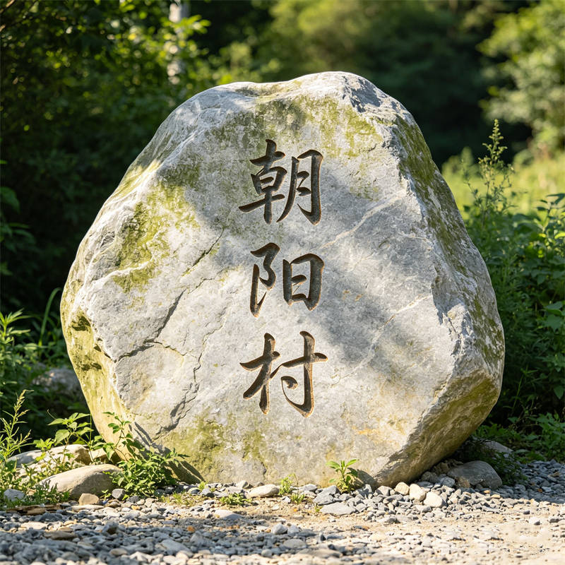 村庄地名黄石刻字石